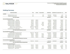 VALYOUX vermogensrapportage